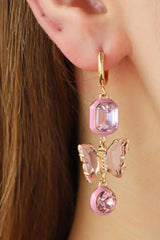 Shop Exquisite Heart & Butterfly Earrings 3-Piece Set - Daily Fashion