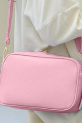 Tassel PU Leather Crossbody Bag - Blush Pink - Daily Fashion
