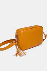 Tassel PU Leather Crossbody Bag - Pumpkin - Daily Fashion