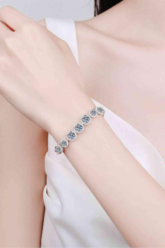 925 Sterling Silver 10.4 Carat Moissanite Bracelet On Sale - Daily Fashion