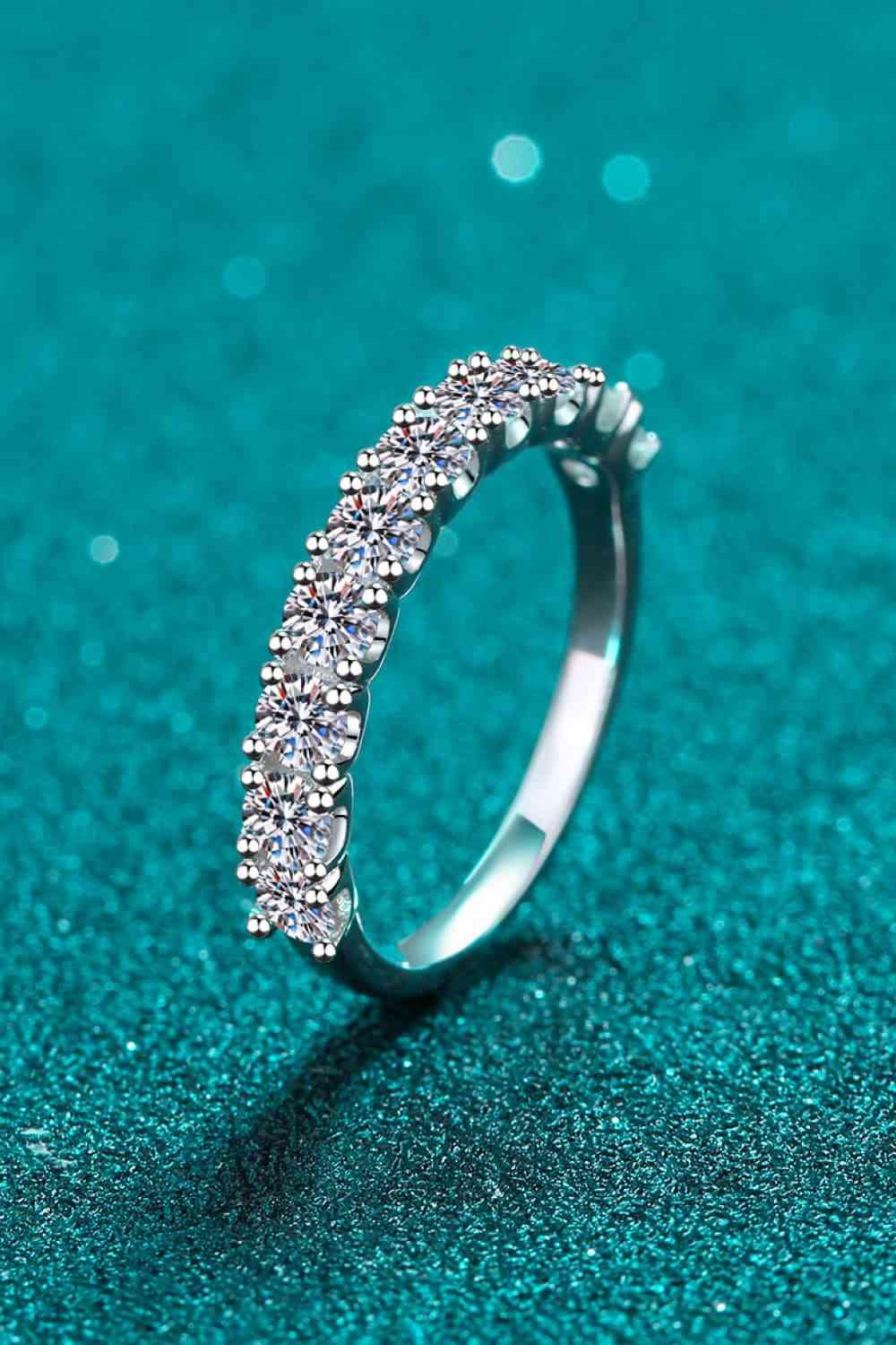 1 Carat Moissanite Half-Eternity Ring On Sale - Daily Fashion