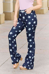 Buy Judy Blue Janelle Star Print Flare Jeans On Sale - Daily Fashion